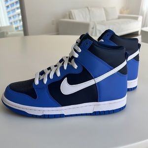 BNWT AUTENTIC NIKE DUNK HIGH MEDIUM BLUE/MIDNIGHT